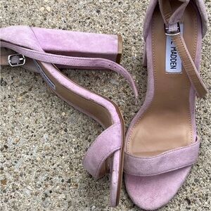7.5 Steve Madden lavender purple Suede Women's chunky Heels